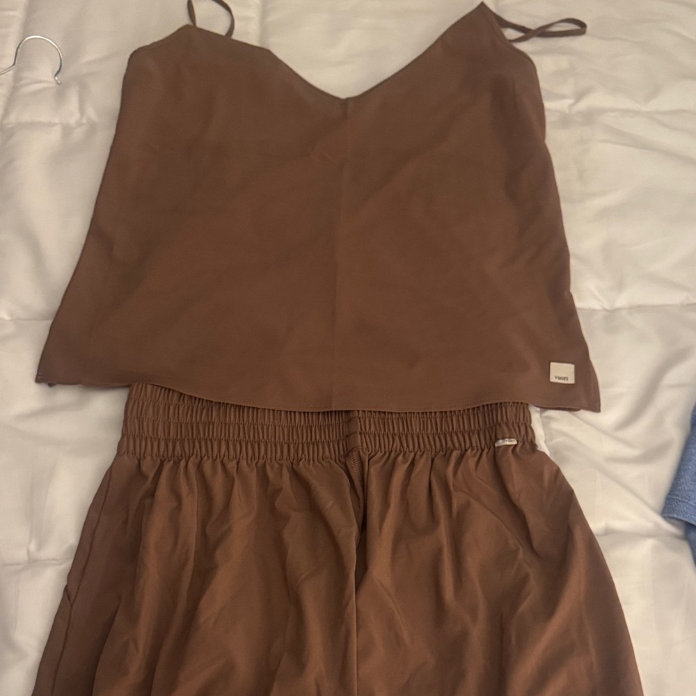 Vuori Women's Brown Shorts and camisole